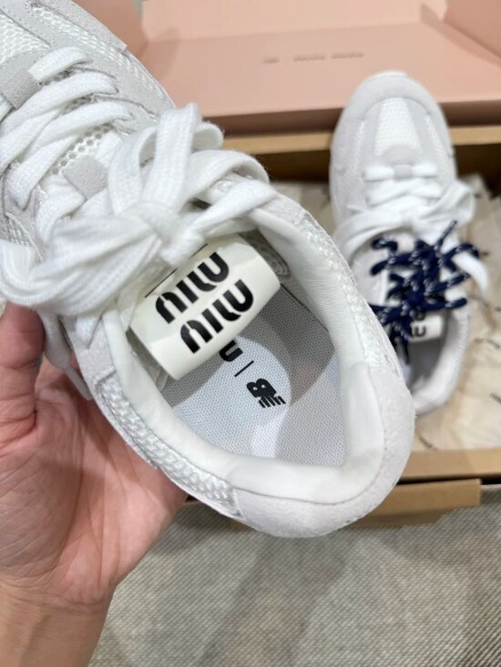 ✅Authentic New Balance x Miu Miu 530 White Mesh Sneakers - Picture 4 of 8
